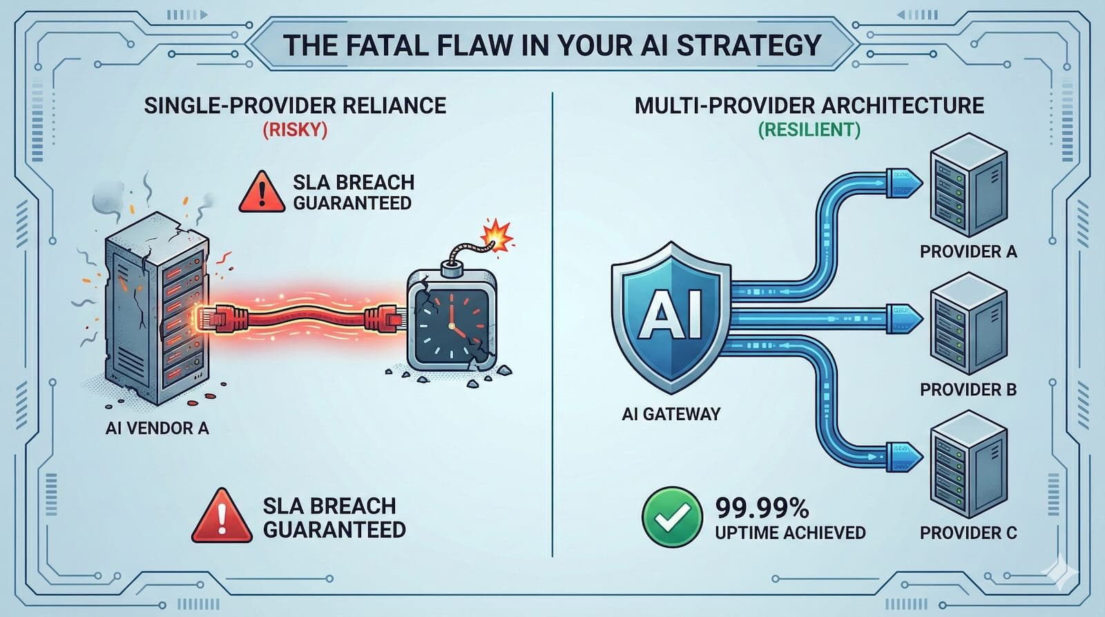 The Fatal Flaw in Your AI Strategy: Why Single-Provider Reliance is a Ticking Time Bomb