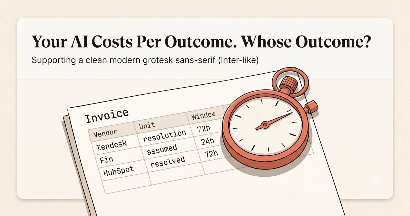 Your AI Costs Per Outcome. Whose Outcome?