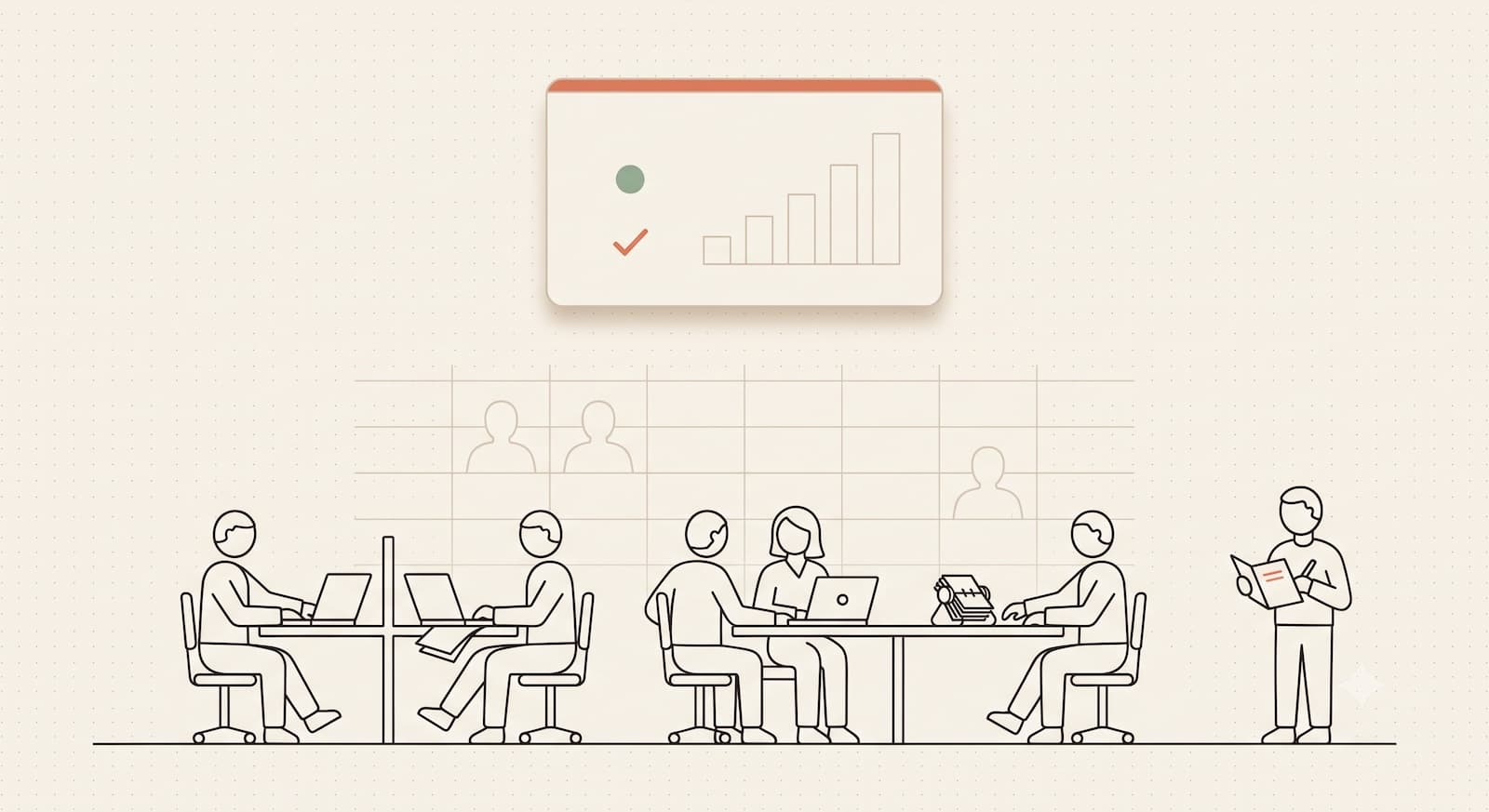 Illustration of people working
